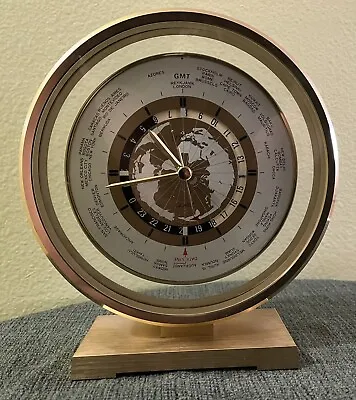 Vintage Linden Quartz World Time Desk Clock - Model 1210 - Works! • $44