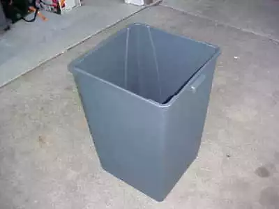 Qty. Of 2) *NEW* CARLISLE 34393523 Square Trash Can.35 Gal.Grey G3981769 *Cheap* • $128.87