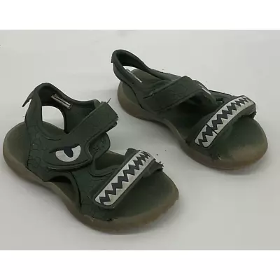 Carter's Green Kids Monster Teeth Flip Flop Sandals - Size 8 - Unisex • $15