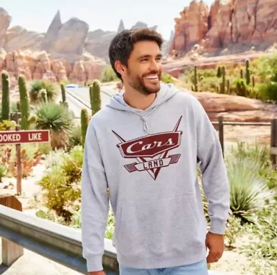 £64.34 • Buy DisneyParks DCA Cars Land Gray Pullover Sweatshirt Hoodie Adult Size XL NWT 