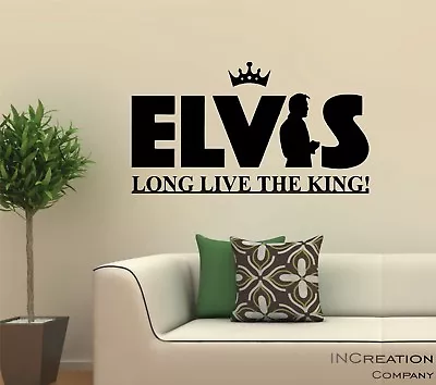 Elvis Presley Portrait Black And White Vinyl Wall Decal Sticker Logo Emblem Art • $30.96