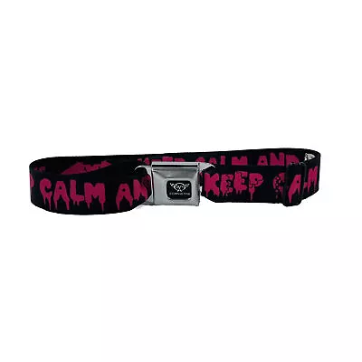 Buckle Down Black & Pink  Keep Calm And Kill Zombies  Adjustable One Size Belt • £24.09