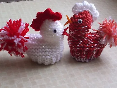 Dk Knitting Pattern Rocky The Rooster Pom Pom Tail Easter Chick Creme Egg Cover  • £1.89