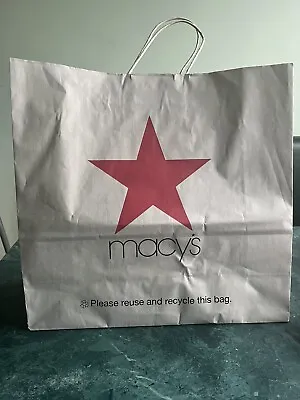 2000s MACY'S Department Store Paper Shopping Bag W/Handles • $4.99