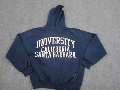 VINTAGE UCSB Sweater Mens Medium Blue Hoodie Sweatshirt Russell Athletics • $38.85