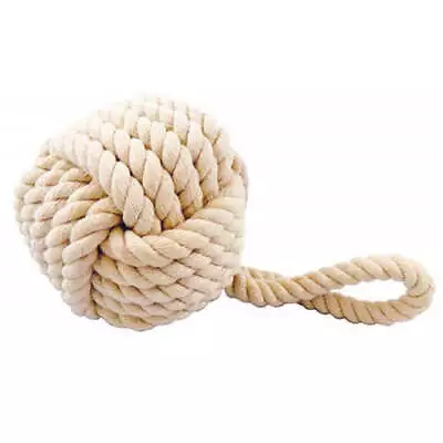 Jute Monkey Fist Knot Hanging Decor White • $20.99