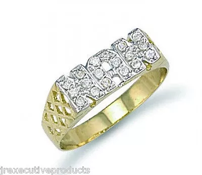 Nan Ring Yellow Gold Nan Ring Ladies Gold Hallmarked Grandma Nanny Grandmother • £214.95