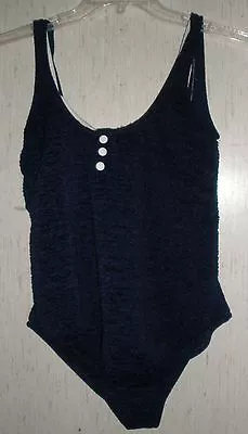Excellent Womens Dividends Navy Blue One Piece Swimsuit   Size 12 • $24.95