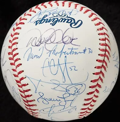 2011 New York Yankees Team Signed Baseball Derek Jeter Mariano Rivera Steiner  • $749