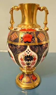 Royal Crown Derby  Twin Handled Sudbury Vase  Old Imari 1128 Pattern SGB • £125