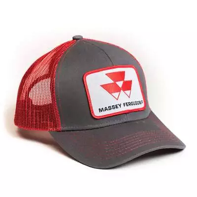 Massey Ferguson Logo Gray / Red Mesh Back Cap MFGRM • $24.99