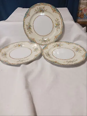 Vintage Meito China Salad Plates Set Of 3 7.75 Inches Hand Painted • $9.99