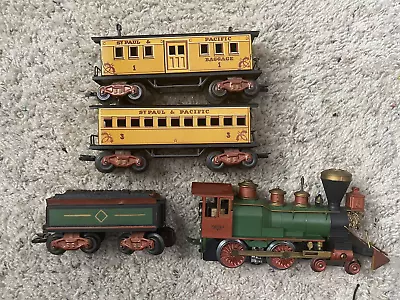 MARX Trains Set St. Paul & Pacific Steam And 2 CARS EXC! FREE SHIPPING!! • $102.50