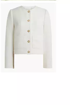 J.Crew $218 Tweed Lady Jacket In Ivory Size 8 BW284 • $99