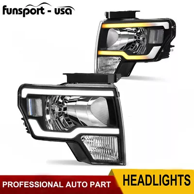 LED DRL Headlights Sequential Turn Signal For 2009-2014 Ford F150 09-14 F-150 • $190.99