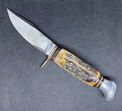 Vintage 1920's Marbles Gladstone Mich Usa Stag Handle Woodcraft Knife Pat'd 1916 • $349.99