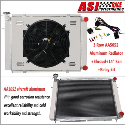 3-Row Aluminum Radiator+Fan Kit Fit Holden Commodore VL RB30E RB30ET MT 86 87 88 • $279