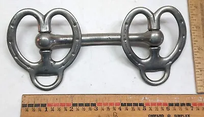 Vintage Horse Bit - Mullen Mouth - Marked Star Steel Silver - 1226235 • $44.01