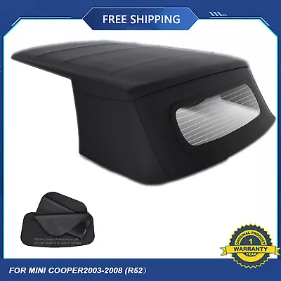 Black Convertible Soft Top For Mini Cooper 2003 2004-2008 W/ Glass Window • $289.99