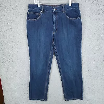 Jos A Bank Jeans Mens 36 X 29 Vip Blue Denim Straight Fit Pockets • $22