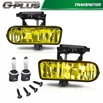 Yellow Bumper Fog Lights Driving Lamps Fit For 2000-2006 Chevy Suburban Tahoe • $19.03