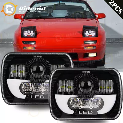 For Mazda 1986-1993 B2200 B2600 RX-7 Pickup 105W 5x7 7x6  LED Headlights DRL H4 • $63.98