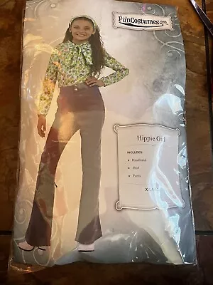 $19.99 • Buy Hippie Girl 70’s Costume Childs Sz XLarge Size 14 Halloween Costume