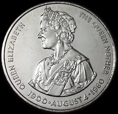 Falkland Islands 50 Pence 1980 Elizabeth II Queen Mother Coin WCA 7531 • £7.99