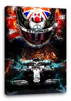 LEWIS HAMILTON BB4 F1 MERCEDES CANVAS Wall Art Poster Print 30x20 CANVAS • £29.97