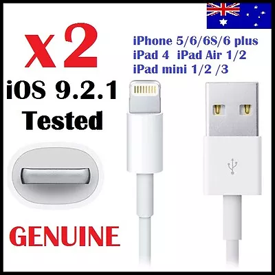 $99.99 • Buy Original Genuine Data Cable Charger For IPhone 5 6 6S 6Plus IPad Mini Air