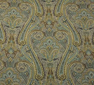 P Kaufmann Timeless Paisley Peacock Blue Damask Paisley Fabric By Yard 54 W • $12.99