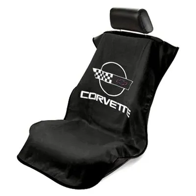 Seat Armour Front Car Seat Cover For Chevrolet Corvette C4 - Black Terry Cloth • $38.49