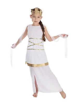 Child Girls Grecian Greek Roman Toga Empress World Book Week Fancy Dress Costume • £8.49