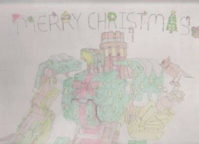 $900 • Buy Overwatch Bastion Christmas Detailed Led Pencil Hand Drawn 