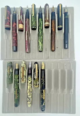 Large Lot Vintage Fountain Pens - 14K Nib - Parco Wearever Majestic Etc (8) • $13.50