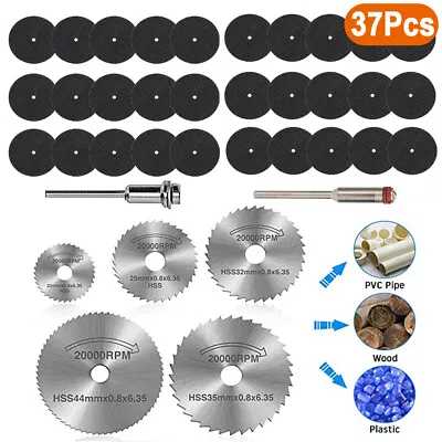 Metal Cutting Resin Disc Cut Off Wheel HSS Saw Blade Dremel Rotary Tool Mandrel • £10.78