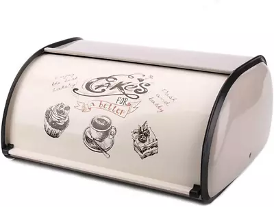 NEW Stainless Steel Bread Box Kitchen Metal Bin Bread Storage Vintage Retro  • $33.12