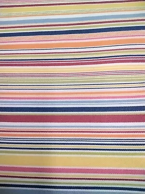 Pottery Barn Tivoli Multi Striped Cotton Fabric Shower Curtain *As Is* • $18