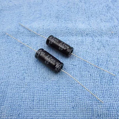 Qty 2  22uF 100V Electrolytic Non-Polarized Speaker Crossover Capacitor • $6.95