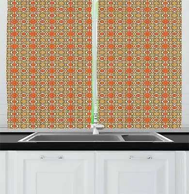 Middle Eastern Kitchen Curtains 2 Panel Set Window Drapes 55  X 39  By Ambesonne • $28.99