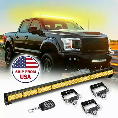 35.5'' Amber Traffic Advisor Emergency Warning Strobe Light Bar Wireless Remote • $59.50