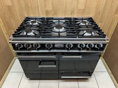 FALCON 110 CM DUAL FUEL RANGE COOKER IN BLACK AND CHROME. Ref - I4 • £2399