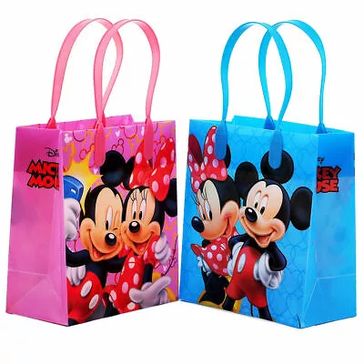 12PCS Disney Mickey And Minnie Mouse Goodie Party Favor Gift Birthday Loot Bags • $17.99