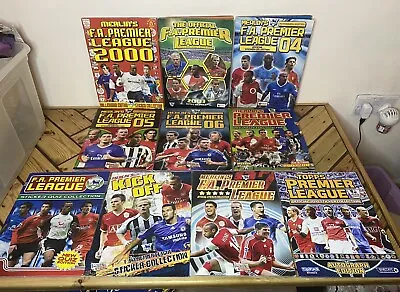 Merlin's Premier League Sticker Album Bundle- 2000/ 2010 X10 Album With Stickers • £99.99