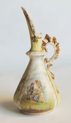 Antique Victoria Porcelain Carlsbad Austria Hand Painted Figure Landscape Floral • $69.99