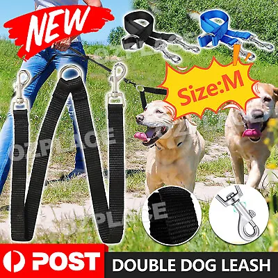$5.45 • Buy Two Way Double Dog Leash Lead Walk 2 Dogs With One Lead Coupler NYLON AU Seller