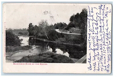 1906 Manitowoc River At The Rapids Wisconsin WI Antique Posted Postcard • $14.98