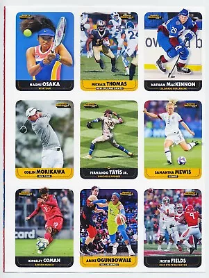 2020 Morikawa Osaka Fields Sports Illustrated Kids SI Uncut Sheet Rookie Cards • $29.99