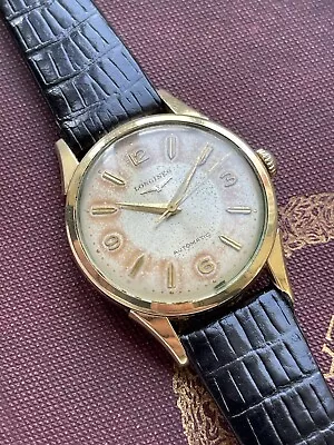 Longines VINTAGE Automatic Gold Men’s Watch Patina Ref 6500-1 Cal 22AS RUNS • $645