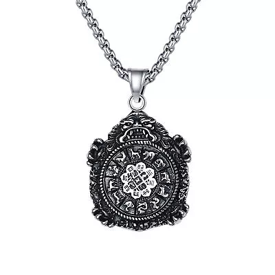 Men's 12 Zodiac Signs PIXIU Pendant Chain Lucky Necklace Stainless Steel Punk • $12.99